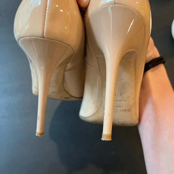 Jimmy Choo Nude Patent Leather Heels - Picture 6 of 6